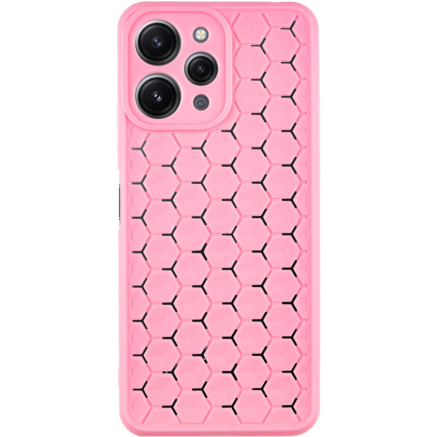 Чехол TPU Honeycomb для Xiaomi Redmi 12 (Розовый / Light pink)