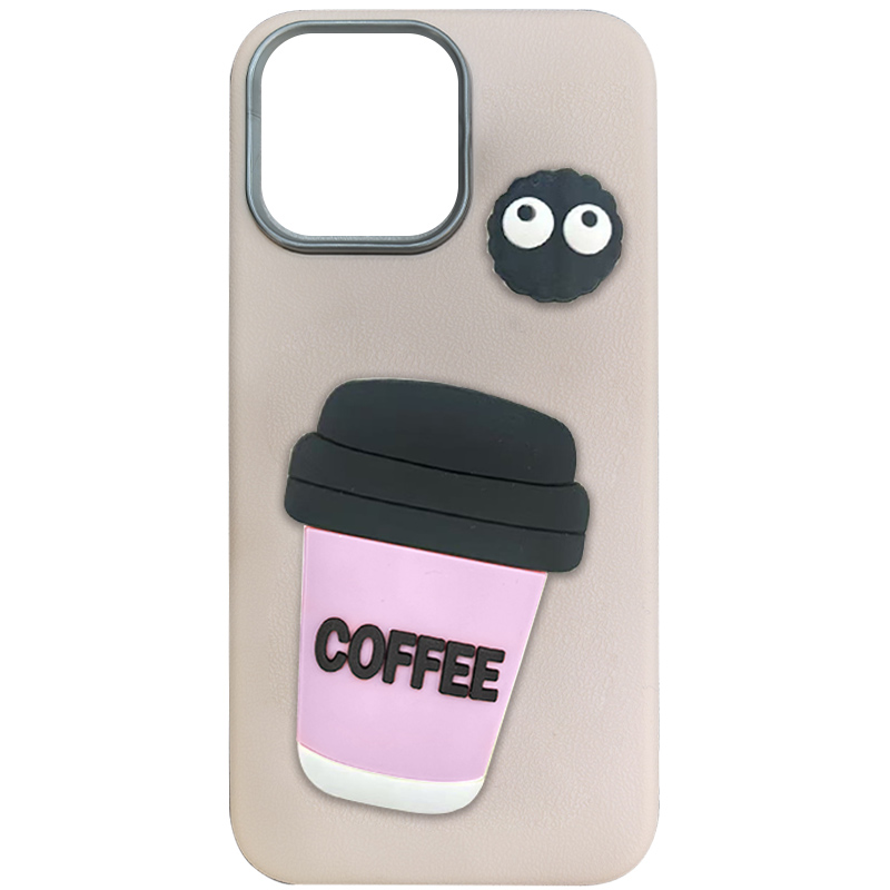 Чехол TPU Leather Toys для Apple iPhone 11 Pro (5.8") (Coffee / Pink)
