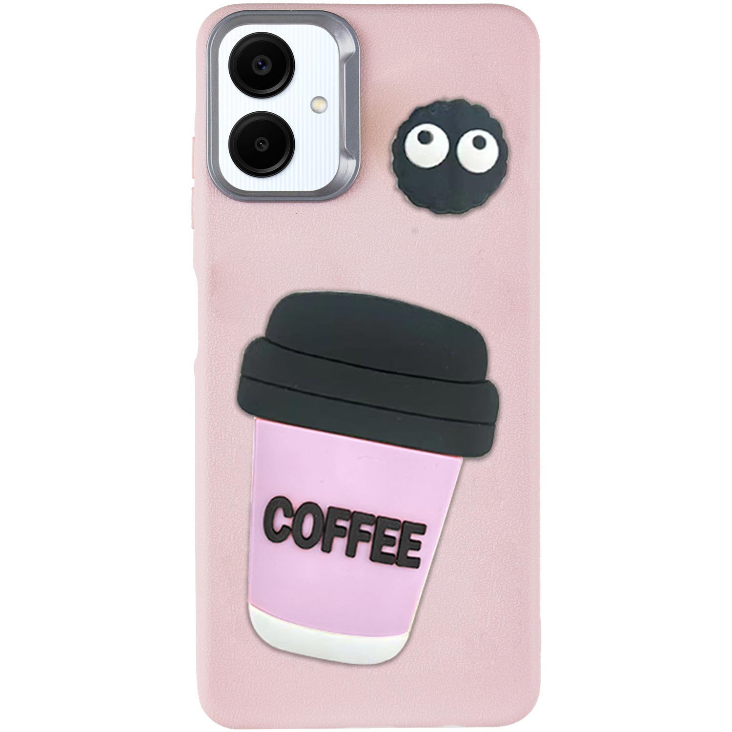 Чехол TPU Leather Toys для Samsung Galaxy A06 (Coffee / Pink)