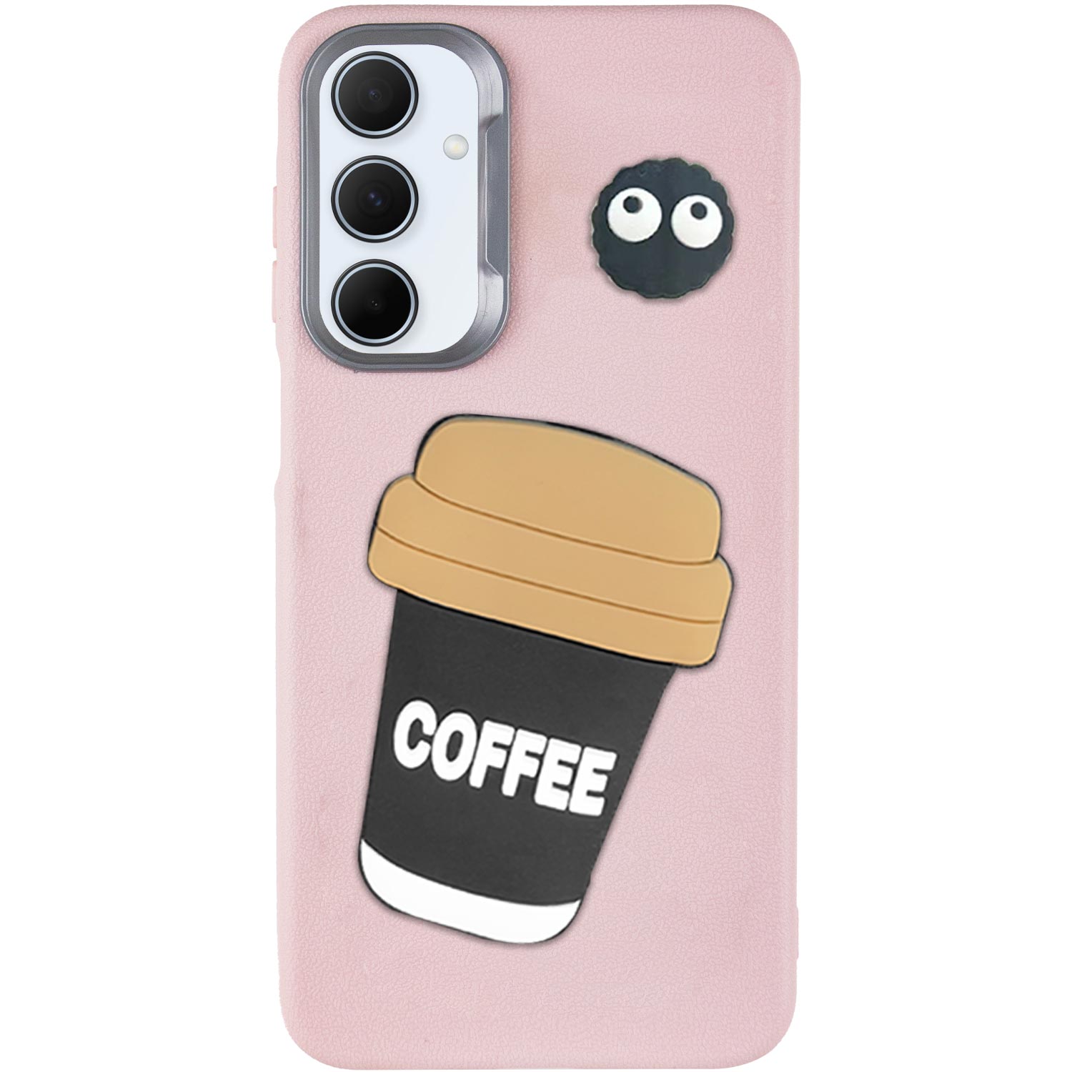 Чехол TPU Leather Toys для Samsung Galaxy A16 4G/5G (Coffee / Pink)