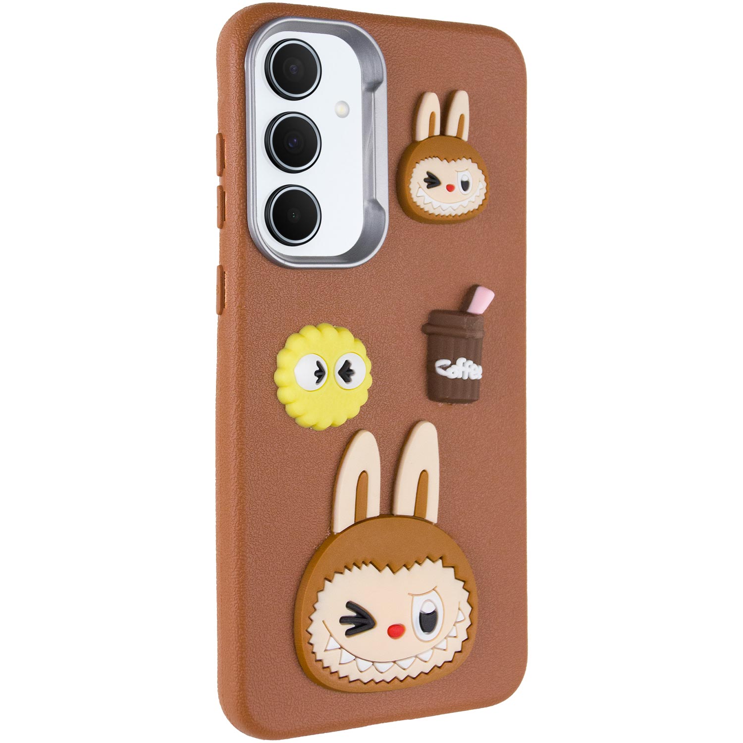 Чехол TPU Leather Toys для Samsung Galaxy A36 5G / A56 5G (Labubu / Brown)