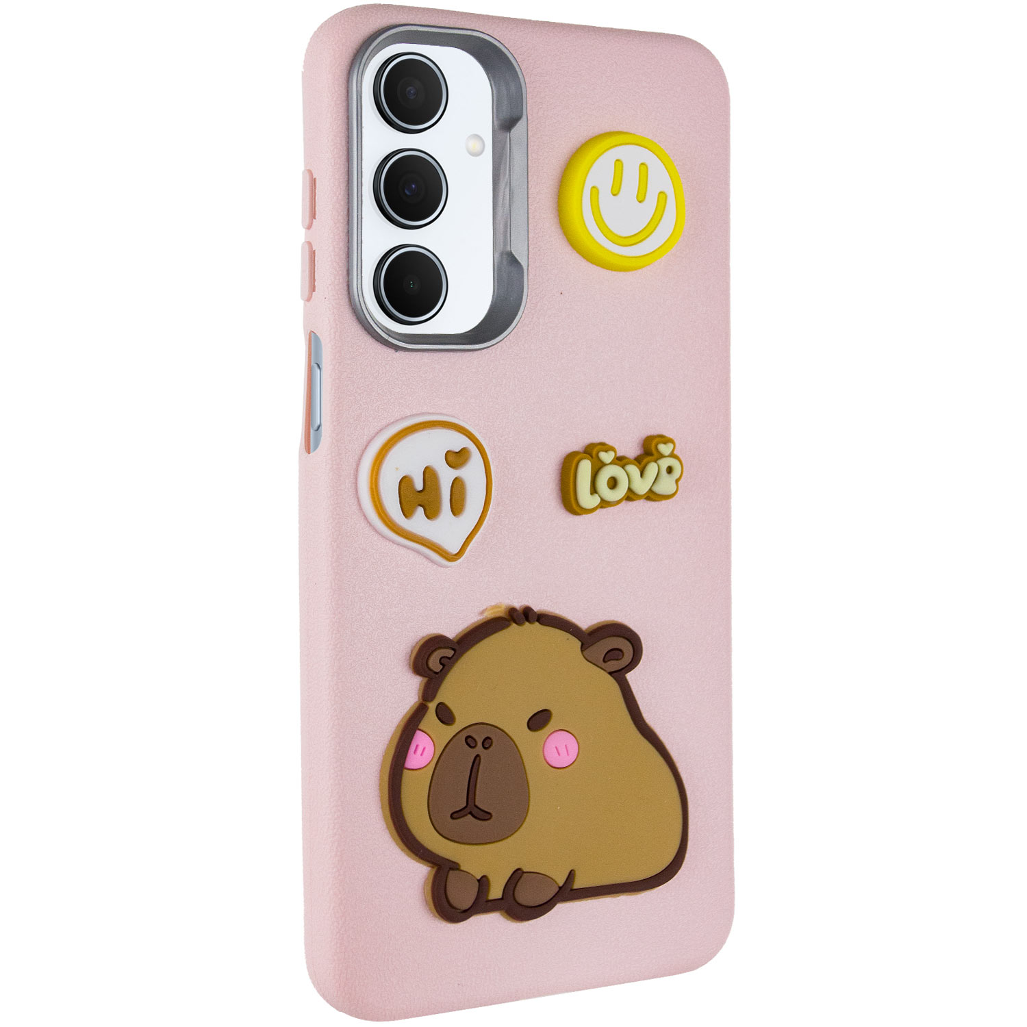 Чехол TPU Leather Toys для Xiaomi Redmi 13 4G / Poco M6 4G (Capybara / Pink)