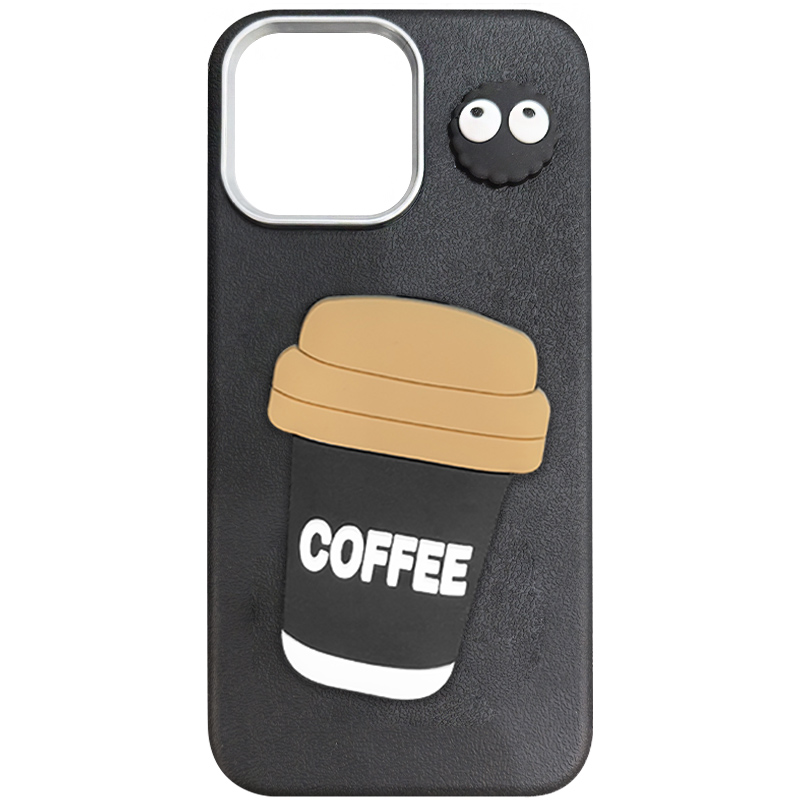 Чехол TPU Leather Toys для Xiaomi Redmi Note 14 4G (Europe version) (Coffee / Black)