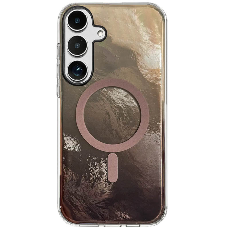 Чехол TPU Shiny Mountain (MagFit) для Samsung Galaxy S24 FE (Chocolate)