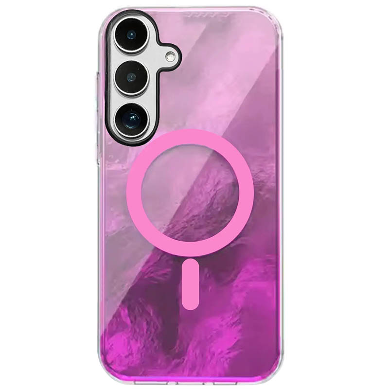 Чехол TPU Shiny Mountain (MagFit) для Samsung Galaxy S24 FE (Pink)