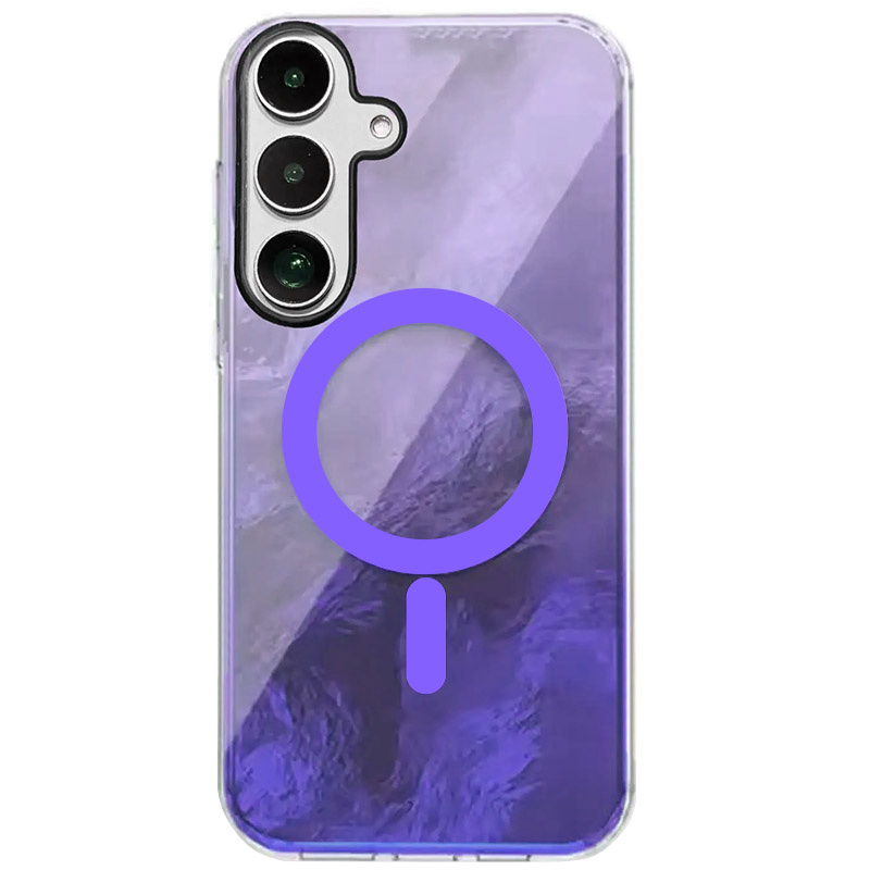 Чехол TPU Shiny Mountain (MagFit) для Samsung Galaxy S24 FE (Purple)