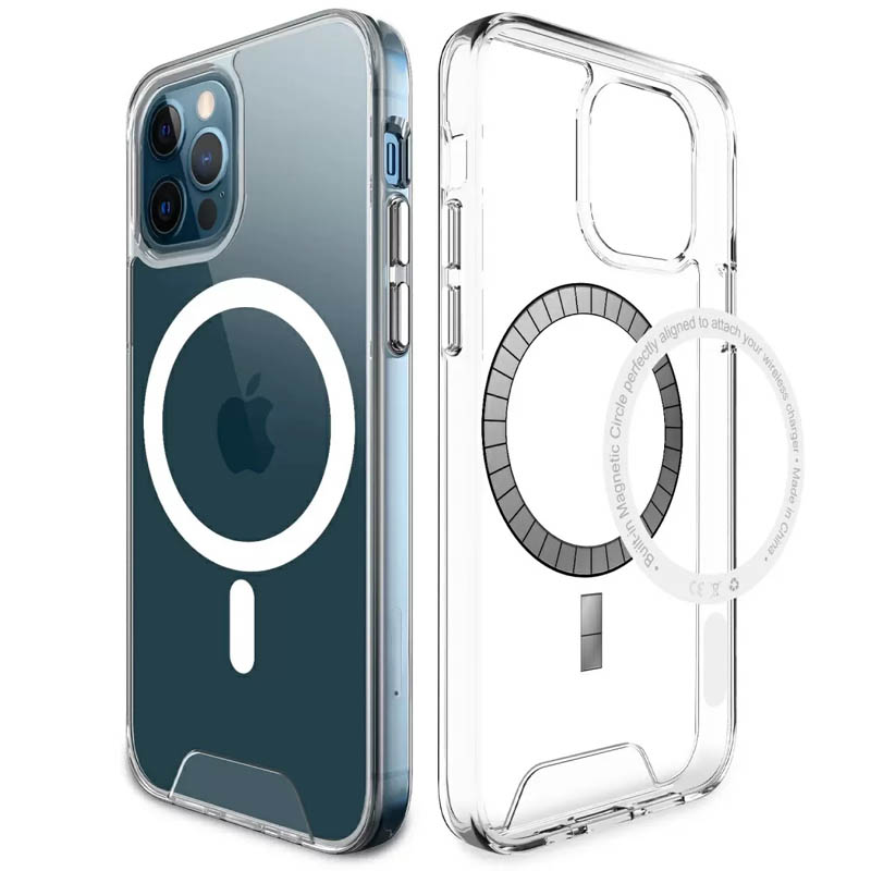 Чохол TPU Space Case with MagSafe для Apple iPhone 13 Pro (6.1") (Прозорий)