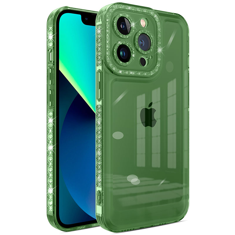 Чехол TPU Starfall Clear для Apple iPhone 12 Pro (6.1") (Зеленый)