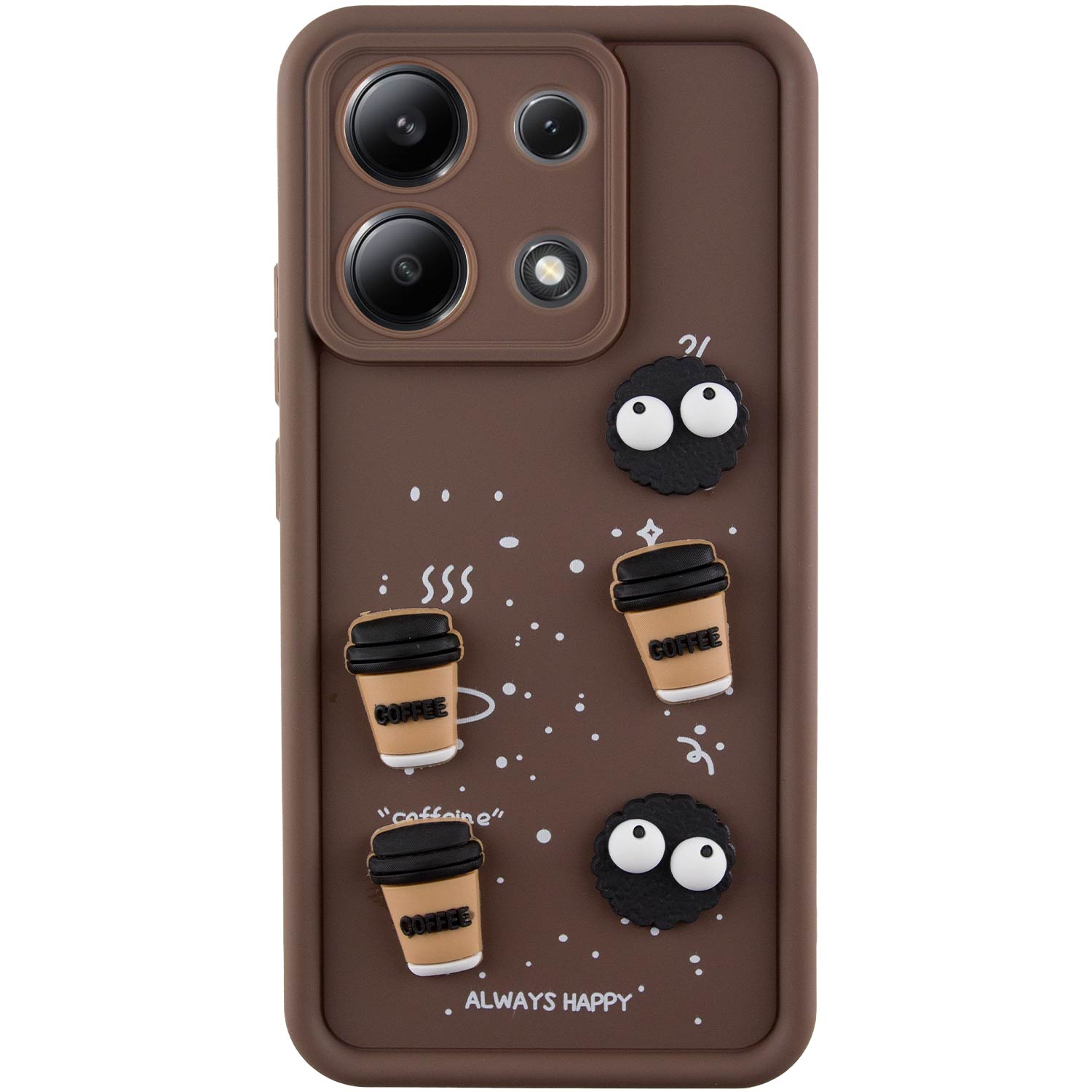 Чехол TPU Toys Case для Xiaomi Redmi Note 13 4G (Brown / Always Happy)