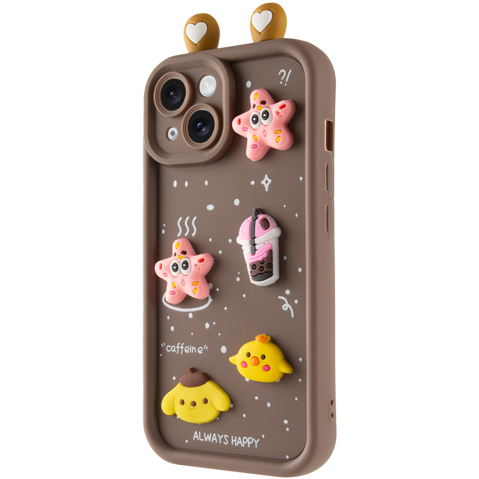 Чехол TPU Toys Case with Ears для Apple iPhone 14 (6.1") (Brown)