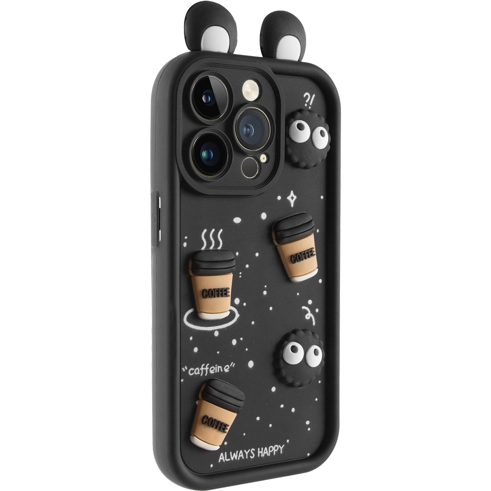 Чехол TPU Toys Case with Ears для Apple iPhone 15 Pro (6.1") (Black)