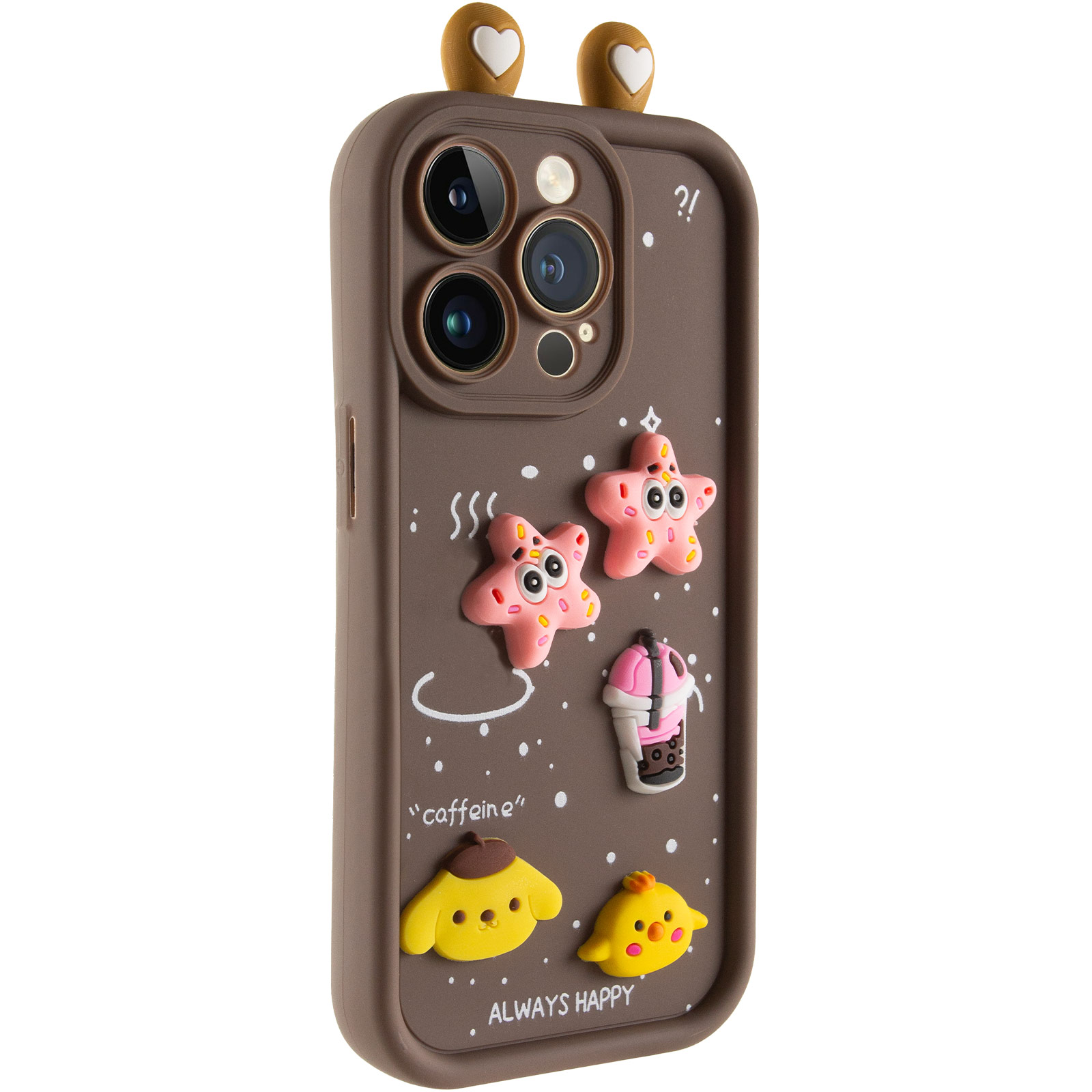 Чехол TPU Toys Case with Ears для Apple iPhone 15 Pro (6.1") (Brown)