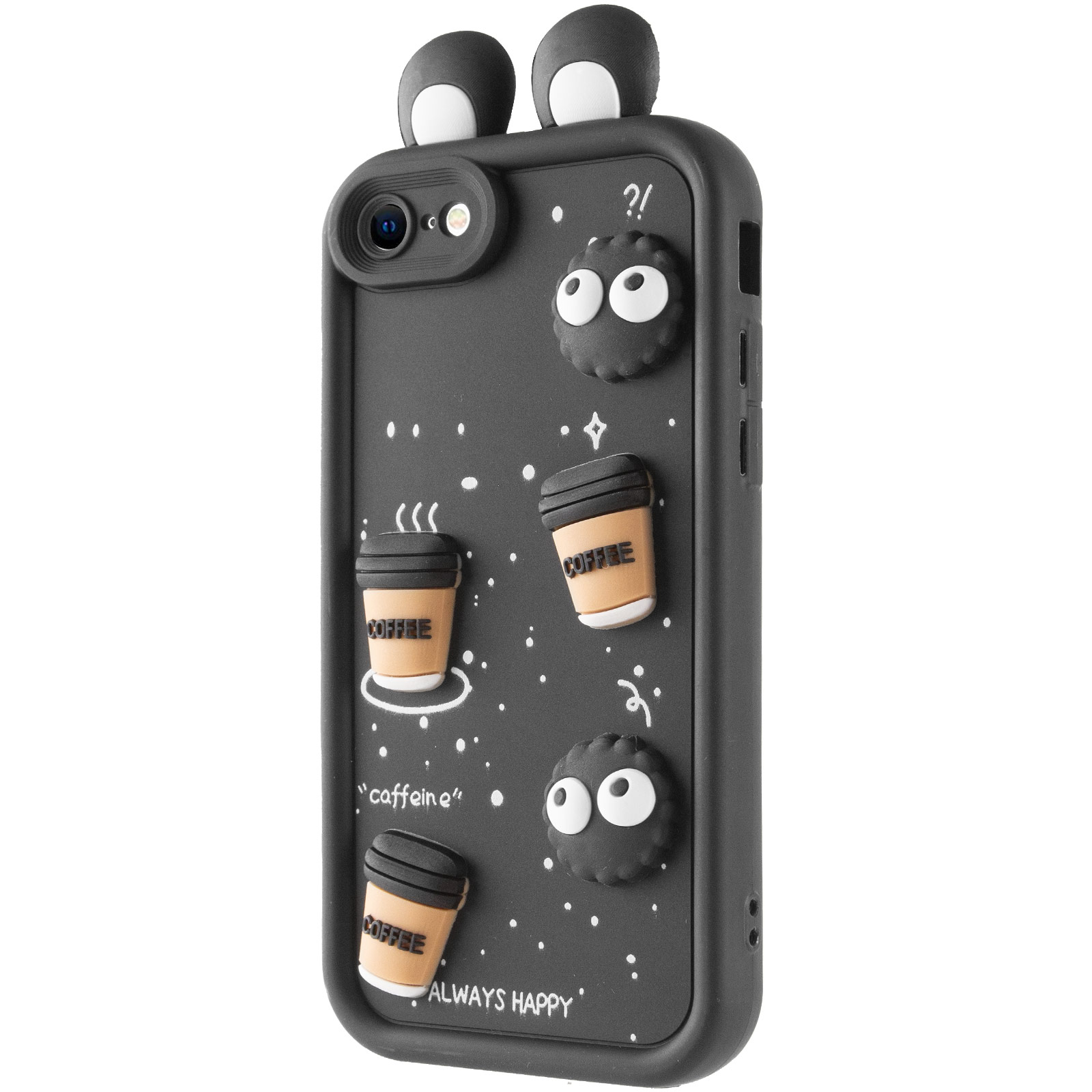 Чехол TPU Toys Case with Ears для Apple iPhone 7 / 8 / SE (2020) / SE (2022) (4.7") (Black)