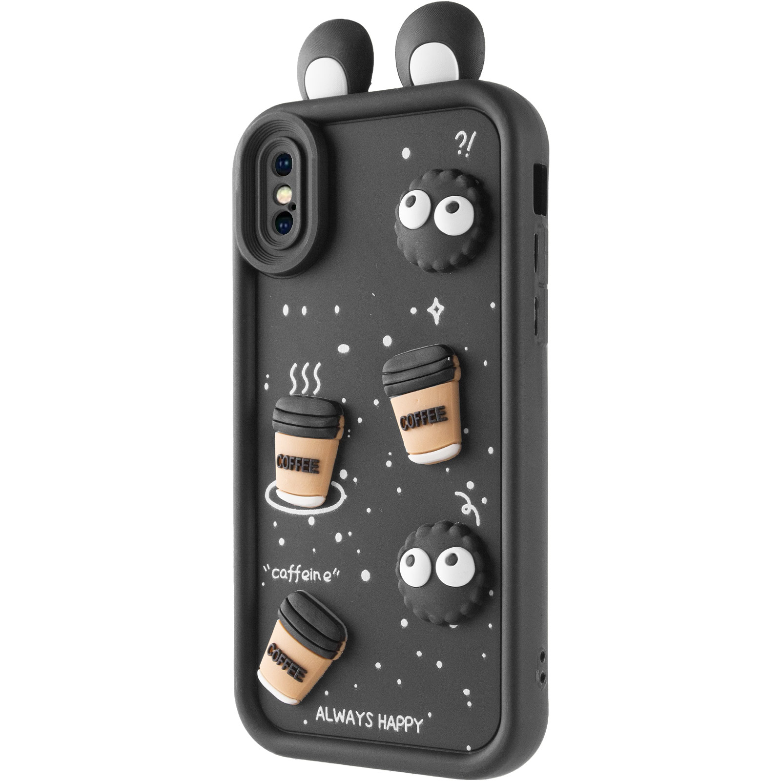 Чехол TPU Toys Case with Ears для Apple iPhone X / XS (5.8") (Black)