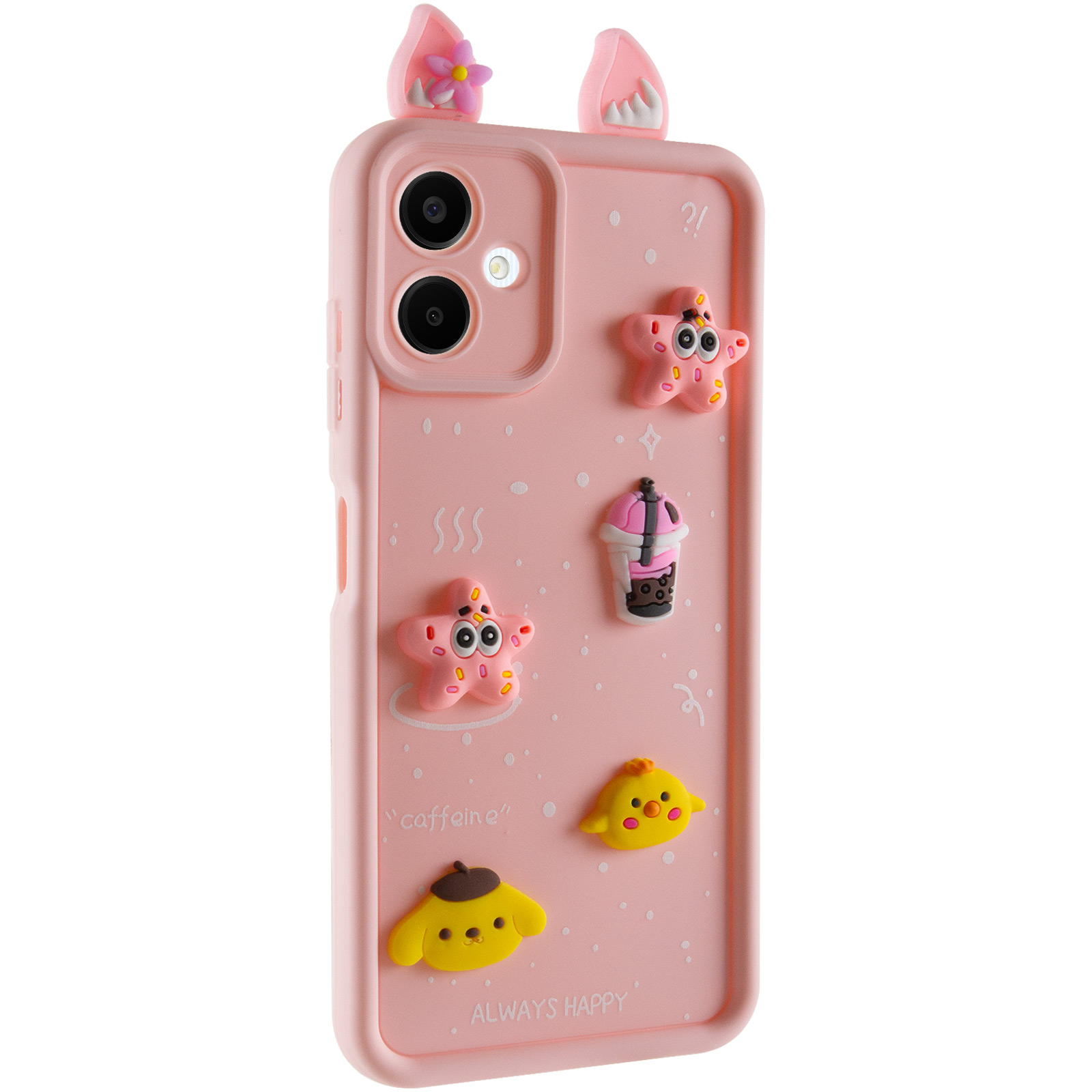 Чохол TPU Toys Case with Ears для Samsung Galaxy A06 (Light Pink)