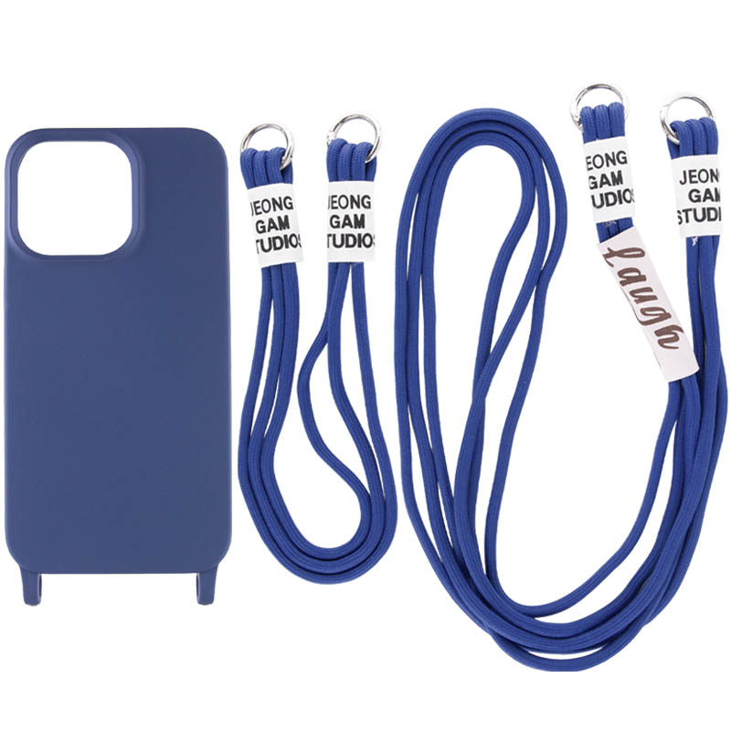 Чохол TPU two straps California для Apple iPhone 11 (6.1") (Темно-синій / Midnight blue)