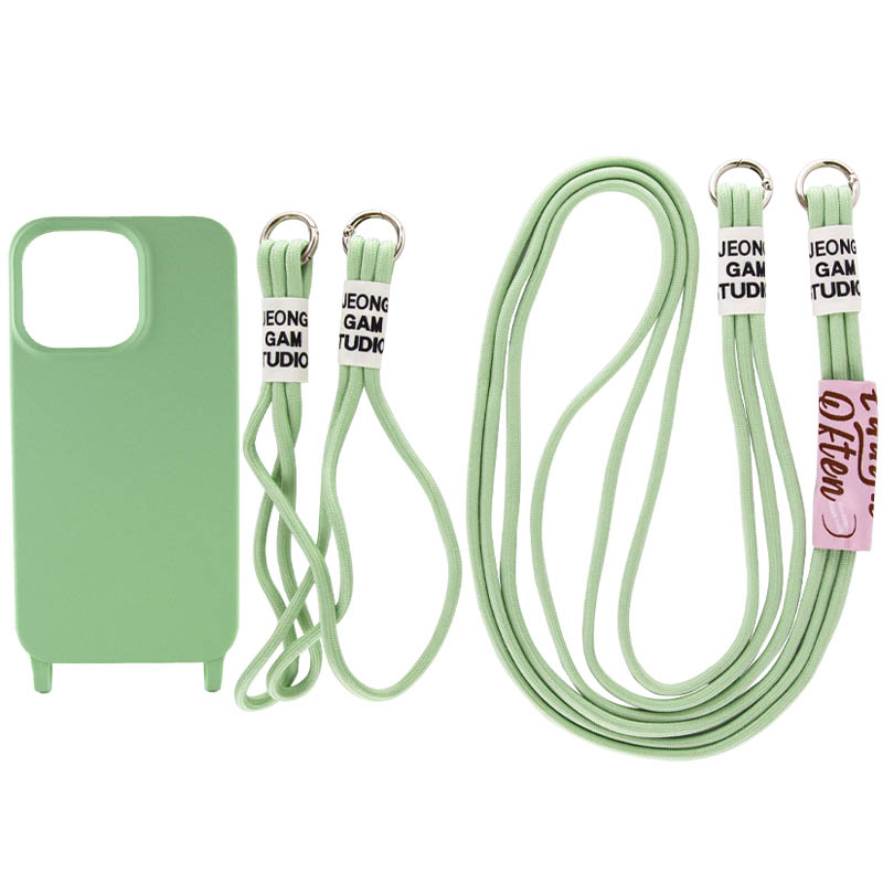 Чехол TPU two straps California для Apple iPhone 11 Pro Max (6.5") (Зеленый / Pistachio)