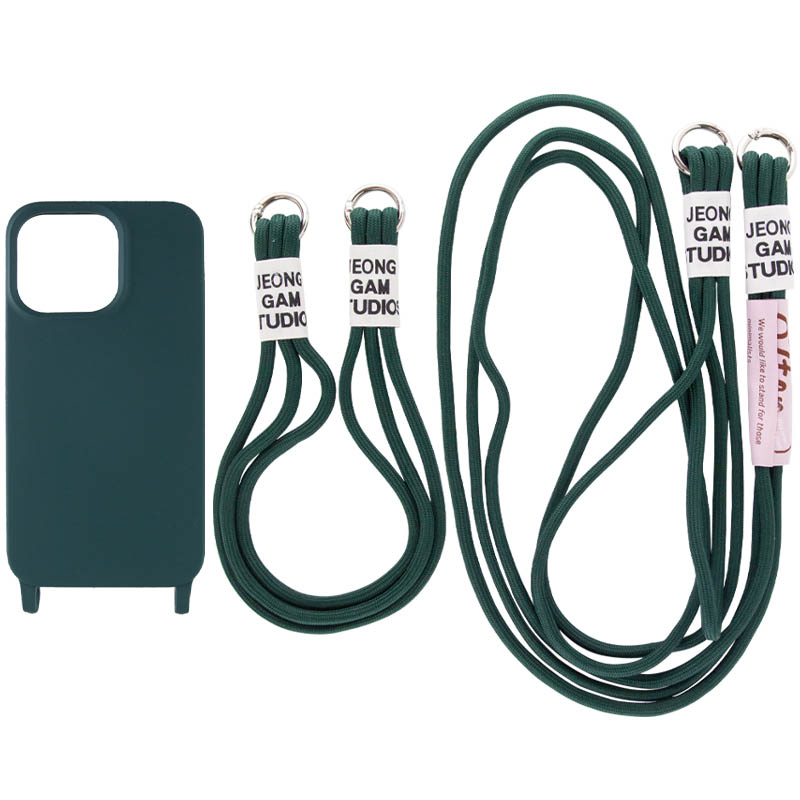 Чохол TPU two straps California для Apple iPhone 12 Pro (Зелений / Forest green)