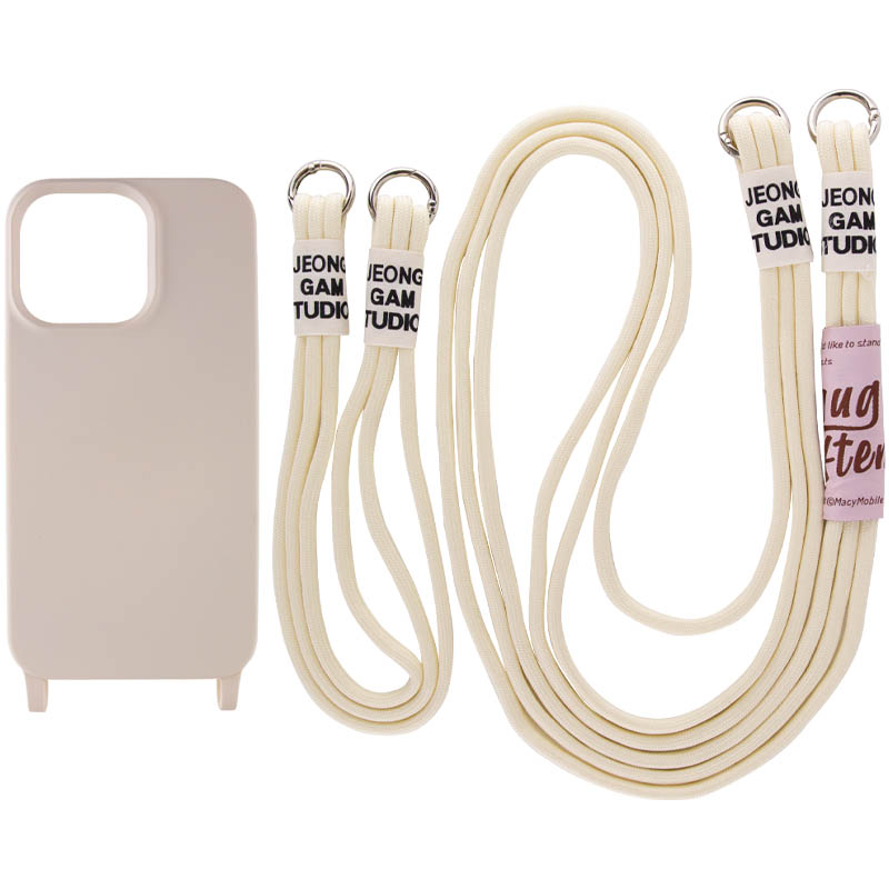 Чохол TPU two straps California для Apple iPhone 13 Pro (6.1") (Бежевий / Antigue White)