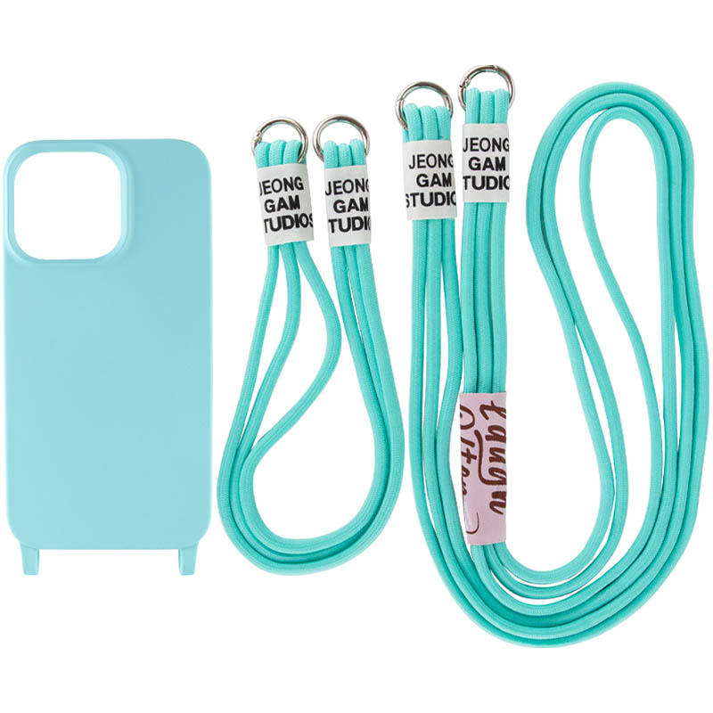 Чехол TPU two straps California для Apple iPhone 13 Pro (6.1") (Бирюзовый / Marine Green)