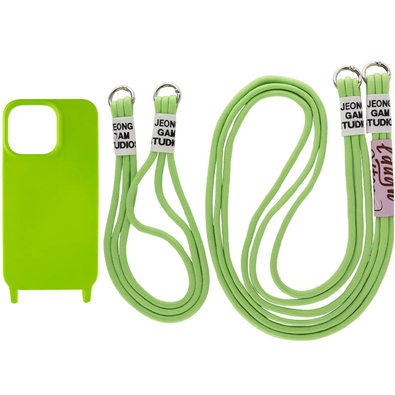 Чехол TPU two straps California для Apple iPhone 13 Pro (6.1") (Салатовый)