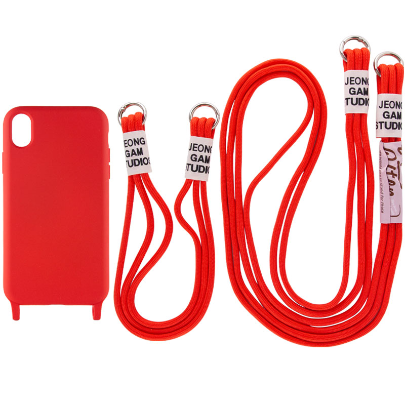 Чехол TPU two straps California для Apple iPhone XR (6.1") (Красный)