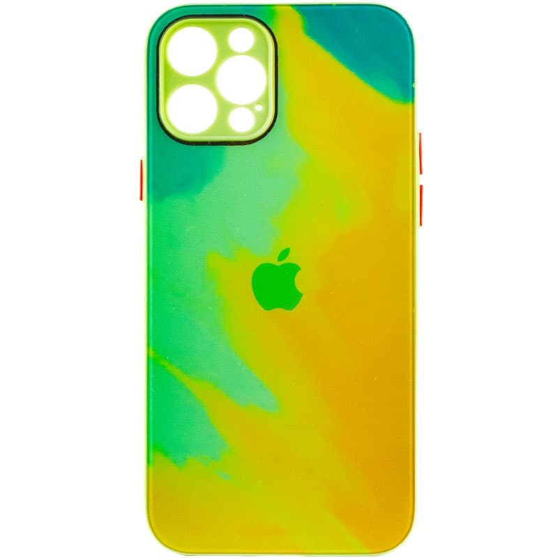 Чехол TPU+Glass Impasto abstract для Apple iPhone 12 Pro Max (6.7") (Yellow green)
