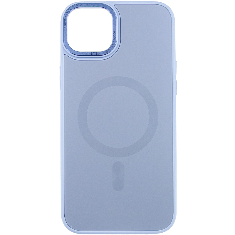 Чехол TPU+Glass Sapphire Midnight Open Camera with MagSafe для Apple iPhone 15 Plus (6.7") (Голубой / Blue)