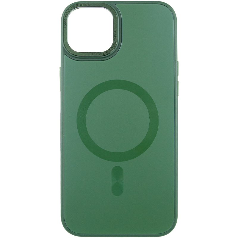 Чехол TPU+Glass Sapphire Midnight Open Camera with MagSafe для Apple iPhone 15 Plus (6.7") (Зеленый / Forest green)