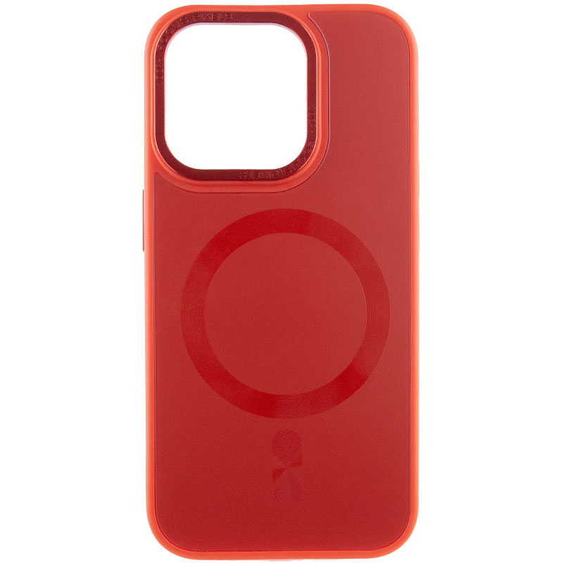 Чохол TPU+Glass Sapphire Midnight Open Camera with MagSafe для Apple iPhone 15 Pro (6.1") (Червоний / Red)