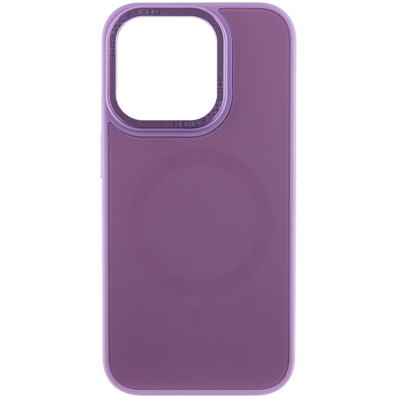 Чехол TPU+Glass Sapphire Midnight Open Camera with MagSafe для Apple iPhone 15 Pro Max (6.7") (Сиреневый / Lilac)