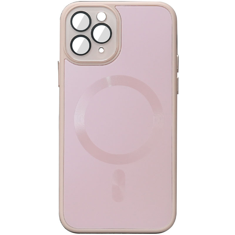Чехол TPU+Glass Sapphire Midnight with MagSafe для Apple iPhone 11 Pro Max (6.5") (Розовый / Pink Sand)