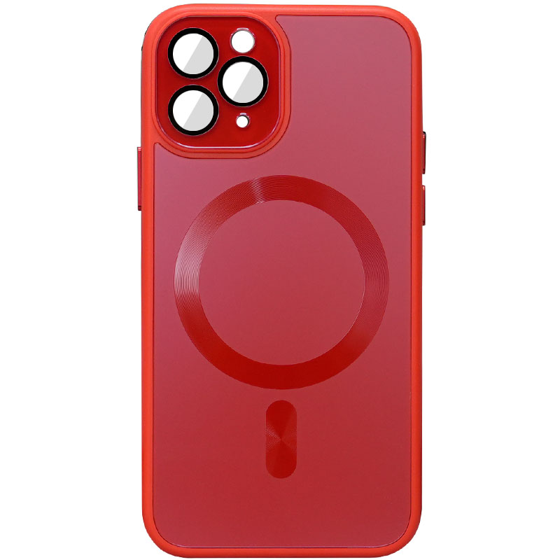 Чехол TPU+Glass Sapphire Midnight with MagSafe для Apple iPhone 13 Pro (6.1") (Красный / Red)
