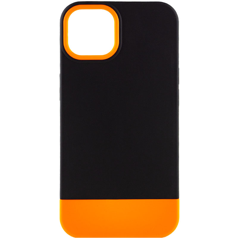 Чохол TPU+PC Bichromatic для Apple iPhone 13 (6.1") (Black / Orange)