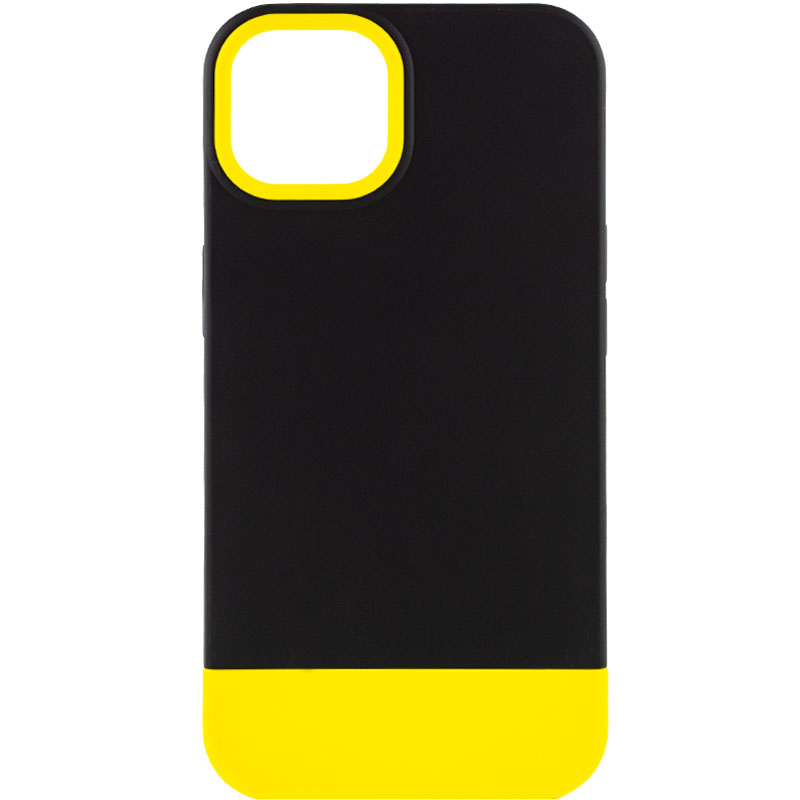Чехол TPU+PC Bichromatic для Apple iPhone 13 (6.1") (Black / Yellow)