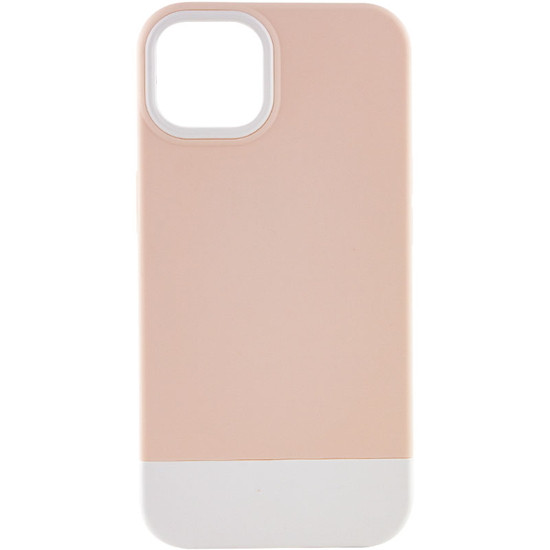 Чехол TPU+PC Bichromatic для Apple iPhone 13 (6.1") (Grey-beige / White)