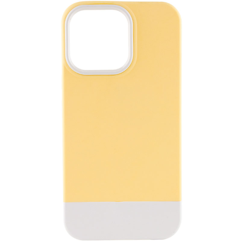 Чехол TPU+PC Bichromatic для Apple iPhone 13 Pro (6.1") (Creamy-yellow / White)