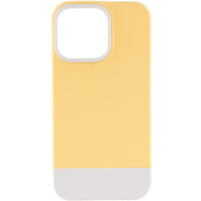 Чехол TPU+PC Bichromatic для Apple iPhone 13 Pro Max (6.7") (Creamy-yellow / White)