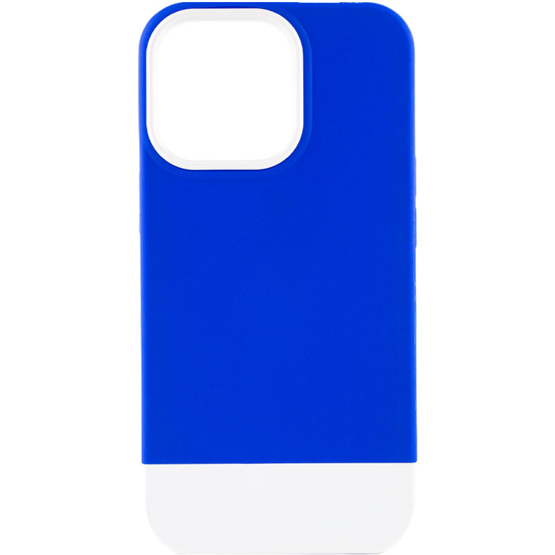 Чехол TPU+PC Bichromatic для Apple iPhone 13 Pro Max (6.7") (Navy Blue / White)