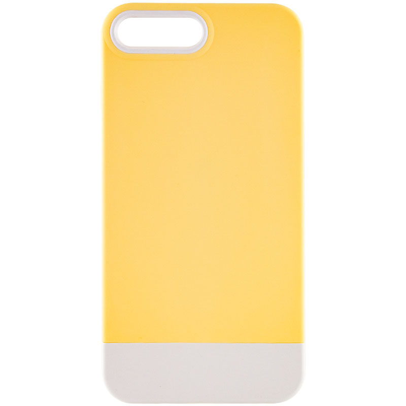 Чехол TPU+PC Bichromatic для Apple iPhone 7 plus (5.5') (Creamy-yellow / White)