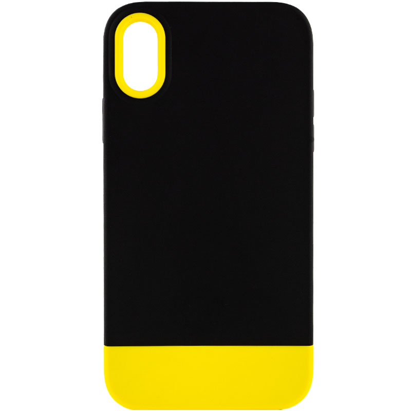 Чехол TPU+PC Bichromatic для Apple iPhone X / XS (5.8") (Black / Yellow)