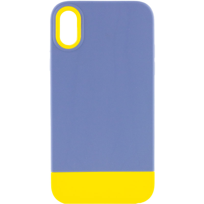 Чехол TPU+PC Bichromatic для Apple iPhone X / XS (5.8") (Blue / Yellow)