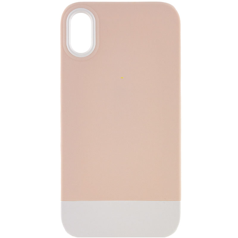 Чехол TPU+PC Bichromatic для Apple iPhone X / XS (5.8") (Grey-beige / White)