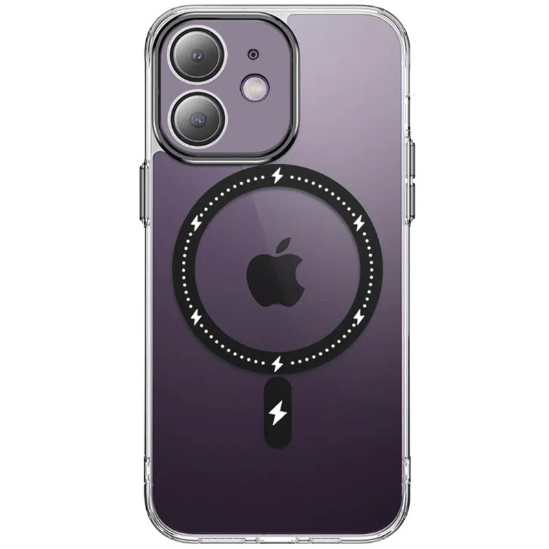 Чохол TPU+PC Colorful with MagSafe для Apple iPhone 12 (Black)