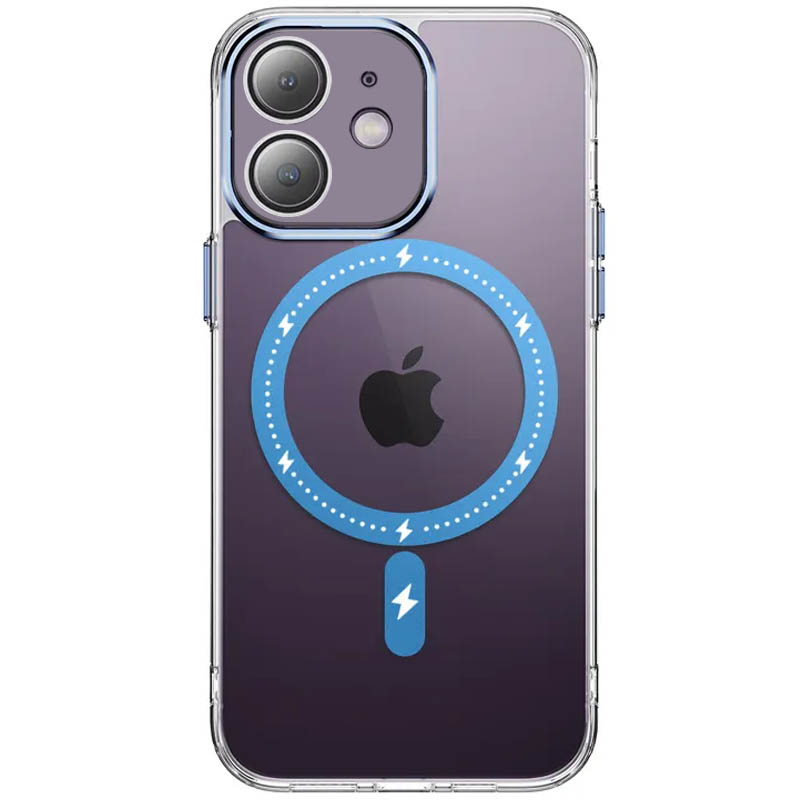Чохол TPU+PC Colorful with MagSafe для Apple iPhone 12 (Blue)