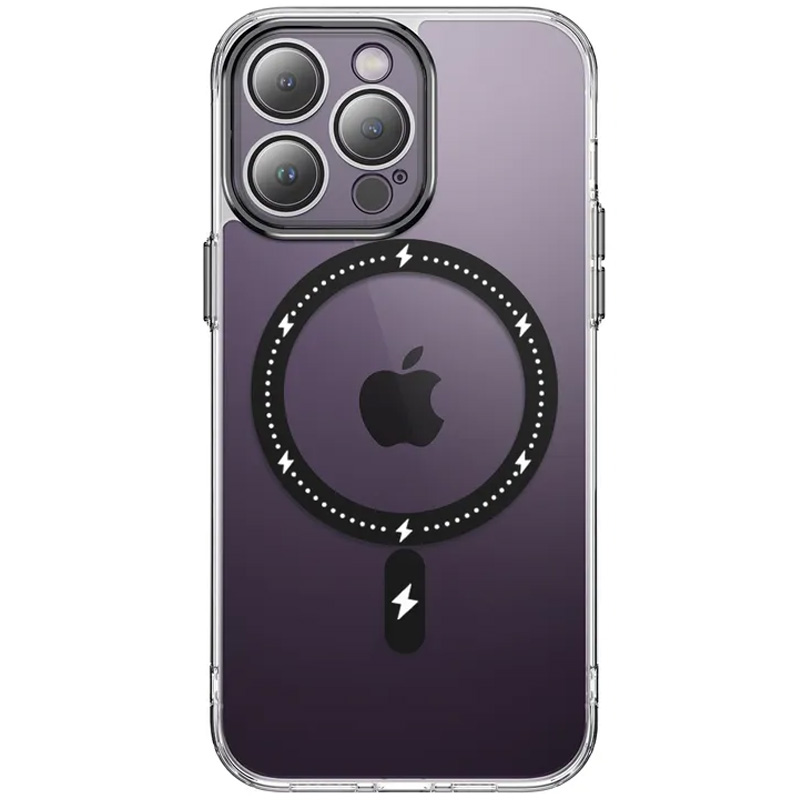 Чохол TPU+PC Colorful with MagSafe для Apple iPhone 12 Pro (Black)