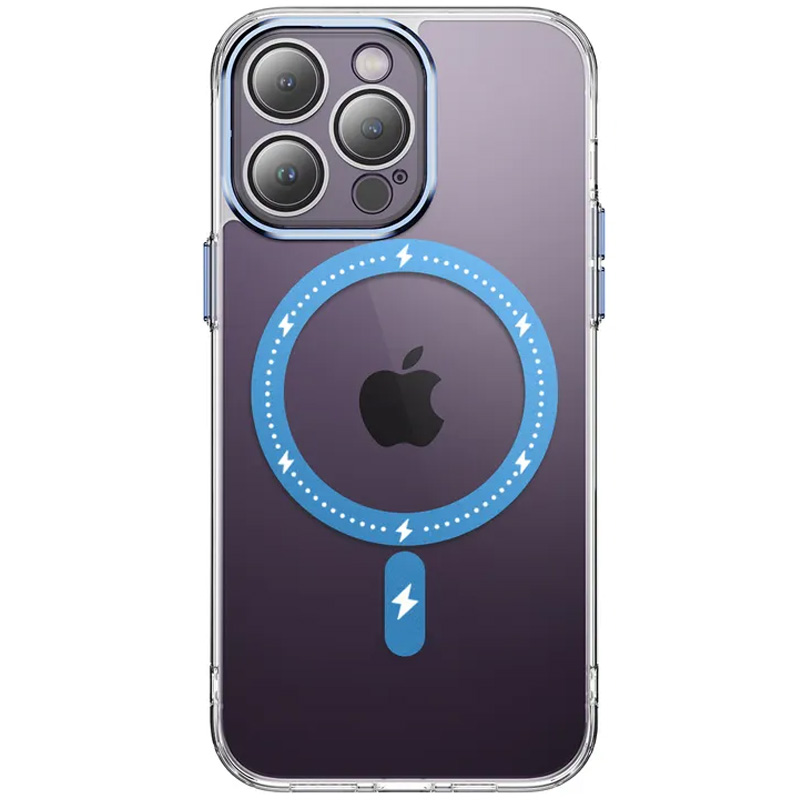 Чохол TPU+PC Colorful with MagSafe для Apple iPhone 12 Pro (Blue)