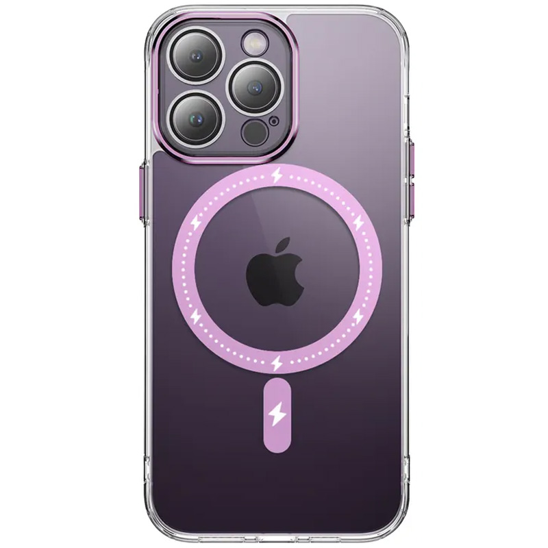 Чохол TPU+PC Colorful with MagSafe для Apple iPhone 12 Pro (Pink)