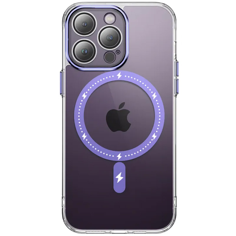 Чехол TPU+PC Colorful with MagSafe для Apple iPhone 12 Pro (6.1") (Purple)