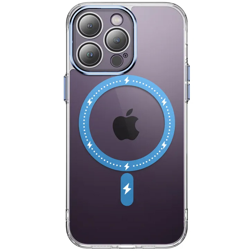 Чохол TPU+PC Colorful with MagSafe для Apple iPhone 12 Pro Max (Blue)
